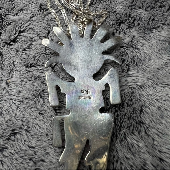 Native American Sterling Kachina Pendant - Picture 8 of 8